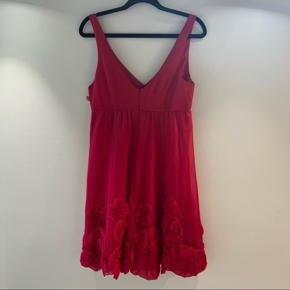 Rebecca Taylor Pink Silk Embellished Hem Mini Dress - Picture 2 of 4